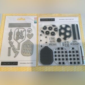 Concord & 9th Pickleball Pals Stamps and Dies New in Package